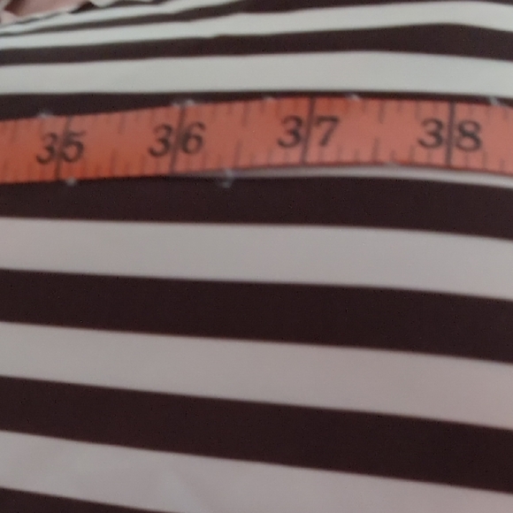 Striped Brown and White Maxi Dress - Picture 7 of 7